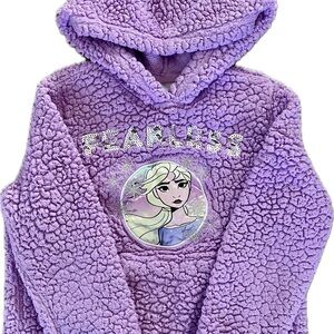 Disney Lavender Sherpa Hoodie with Elsa Graphic